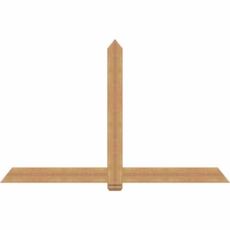 Ekena Millwork Eugene Smooth Timber Gable Bracket, Western Red Cedar, 84"W x 53"H x 1 1/2"D x 5 1/2"F, 15/12 Pitch GBW084X53X0206EUG00SWR